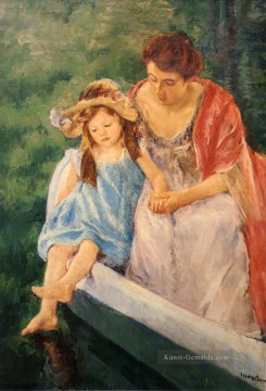  mütter - Mutter und Kind in einem Boot Mütter Kinder Mary Cassatt